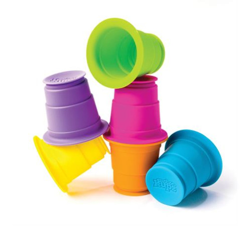 Тактильна Іграшка Fat Brain Toys Suction Kupz М'які чашки 6 шт. (F183ML) Тактильна Іграшка Fat Brain Toys Suction Kupz М'які чашки 6 шт. (F183ML)