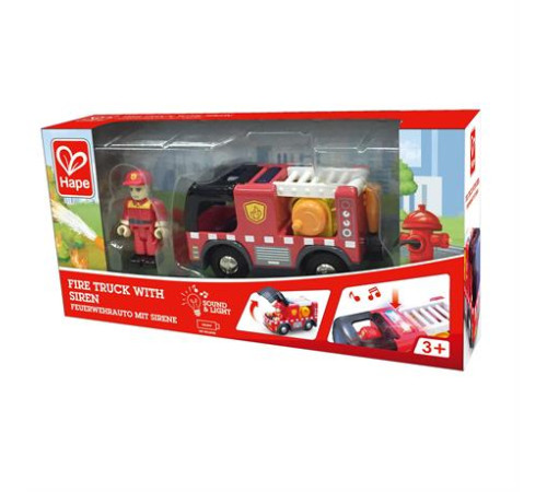 Іграшковий пожежний автомобіль Hape з сиреною (E3737)