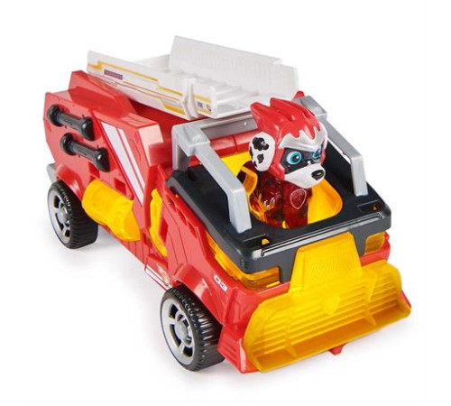 Ігровий набір Paw Patrol Щенячий патруль у кіно 2 Рятувальний автомобіль-трансформер із водієм Маршалом (SM17776/6481)