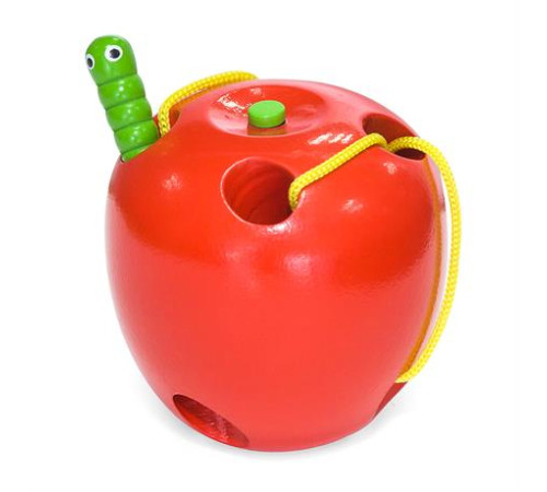 Дерев'яна шнурівка Viga Toys Яблучко (56276)