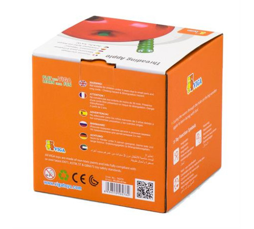 Дерев'яна шнурівка Viga Toys Яблучко (56276)