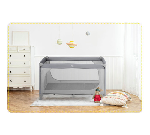 Ліжечко дитяче туристичне Ricokids 125 x 65 x 78 см сіре Ліжечко дитяче туристичне Ricokids 125 x 65 x 78 см сіре