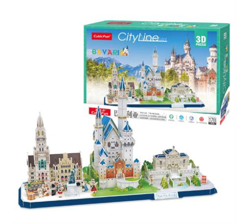 3D пазл CubicFun City Line Баварія (MC267h)