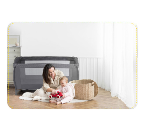 Ліжечко дитяче туристичне Ricokids 125 x 65 x 78 см антрацит Ліжечко дитяче туристичне Ricokids 125 x 65 x 78 см антрацит