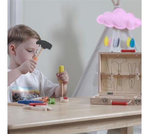 Дерев'яний ігровий набір Viga Toys Валіза з інструментами, 10 шт. (50387) Дерев'яний ігровий набір Viga Toys Валіза з інструментами, 10 шт. (50387)