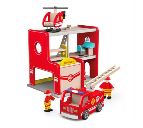 Дерев'яний ігровий набір Viga Toys Пожежна станція (50828) Дерев'яний ігровий набір Viga Toys Пожежна станція (50828)