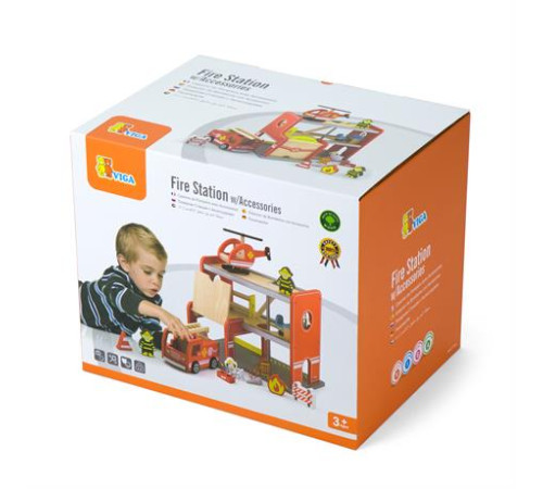 Дерев'яний ігровий набір Viga Toys Пожежна станція (50828) Дерев'яний ігровий набір Viga Toys Пожежна станція (50828)