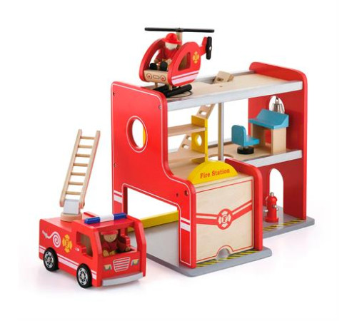 Дерев'яний ігровий набір Viga Toys Пожежна станція (50828) Дерев'яний ігровий набір Viga Toys Пожежна станція (50828)