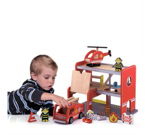 Дерев'яний ігровий набір Viga Toys Пожежна станція (50828) Дерев'яний ігровий набір Viga Toys Пожежна станція (50828)