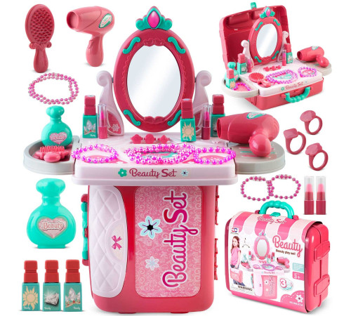 Дитячий туалетний столик 3в1 Xiong Cheng з аксесуарами