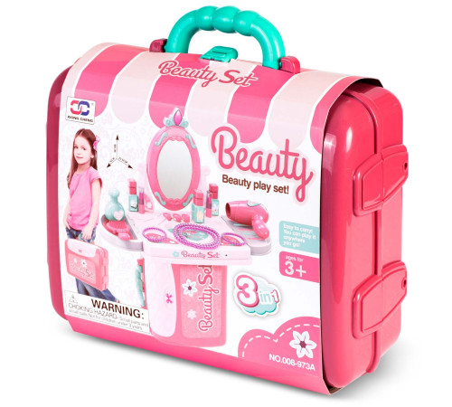 Дитячий туалетний столик 3в1 Xiong Cheng з аксесуарами