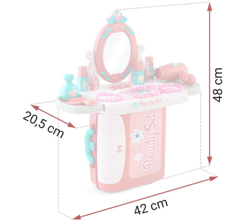 Дитячий туалетний столик 3в1 Xiong Cheng з аксесуарами