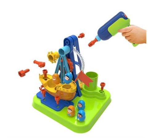 Набір для складання Edu-Toys Піратський корабель з інструментами 52 деталі (JS026) Набір для складання Edu-Toys Піратський корабель з інструментами 52 деталі (JS026)