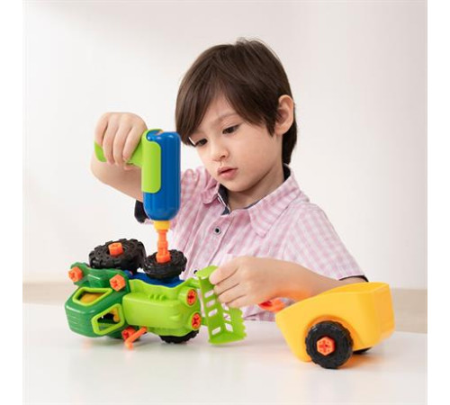 Набір для складання Edu-Toys Трактор з інструментами 29 деталей (JS030) Набір для складання Edu-Toys Трактор з інструментами 29 деталей (JS030)