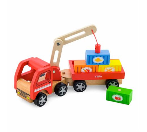 Дерев'яна машинка Viga Toys Автокран (50690) Дерев'яна машинка Viga Toys Автокран (50690)