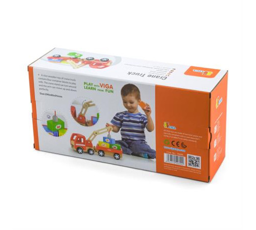 Дерев'яна машинка Viga Toys Автокран (50690) Дерев'яна машинка Viga Toys Автокран (50690)