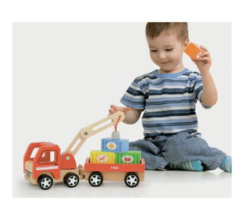 Дерев'яна машинка Viga Toys Автокран (50690) Дерев'яна машинка Viga Toys Автокран (50690)