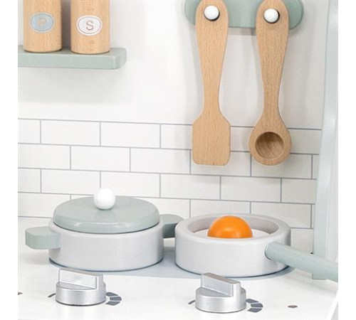 Дитяча кухня PolarB із дерева з аксесуарами зелений (44048)