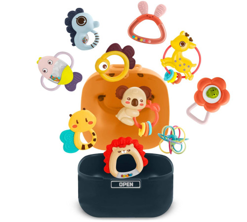 Набір сенсорних брязкалець Ricokids 10 штук Набір сенсорних брязкалець Ricokids 10 штук