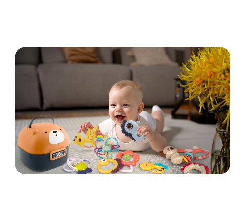 Набір сенсорних брязкалець Ricokids 10 штук Набір сенсорних брязкалець Ricokids 10 штук