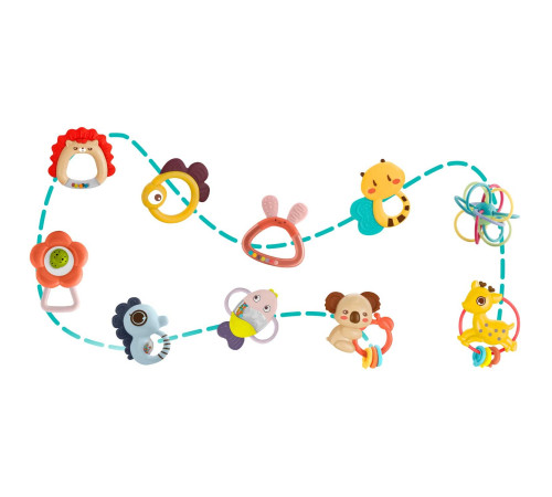 Набір сенсорних брязкалець Ricokids 10 штук Набір сенсорних брязкалець Ricokids 10 штук