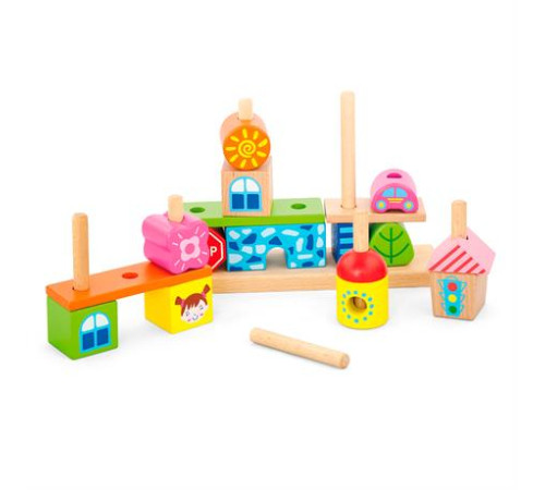 Дерев'яна пірамідка Viga Toys Городок (50043) Дерев'яна пірамідка Viga Toys Городок (50043)