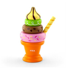 Дерев'яна пірамідка Viga Toys Морозиво помаранчевий (51322)