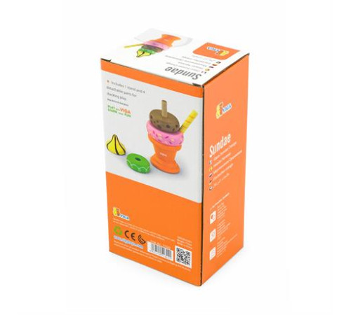 Дерев'яна пірамідка Viga Toys Морозиво помаранчевий (51322) Дерев'яна пірамідка Viga Toys Морозиво помаранчевий (51322)