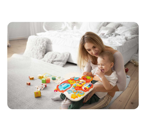 Каталка 2-в-1 інтерактивна Ricokids біло-червона Каталка 2-в-1 інтерактивна Ricokids біло-червона