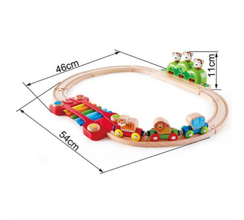 Музична залізниця Hape Веселі мавпочки 19 ел. (E3825)