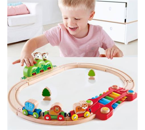 Музична залізниця Hape Веселі мавпочки 19 ел. (E3825)
