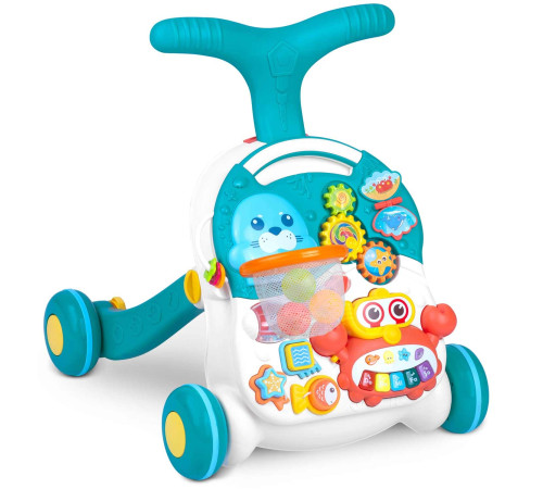 Каталка 3-в-1 інтерактивна Ricokids біло-блакитна Каталка 3-в-1 інтерактивна Ricokids біло-блакитна