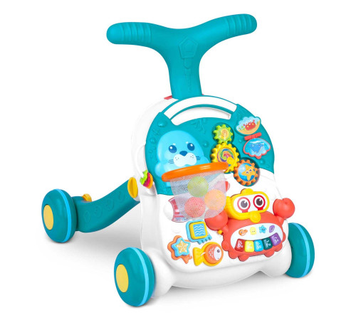 Каталка 3-в-1 інтерактивна Ricokids біло-блакитна Каталка 3-в-1 інтерактивна Ricokids біло-блакитна