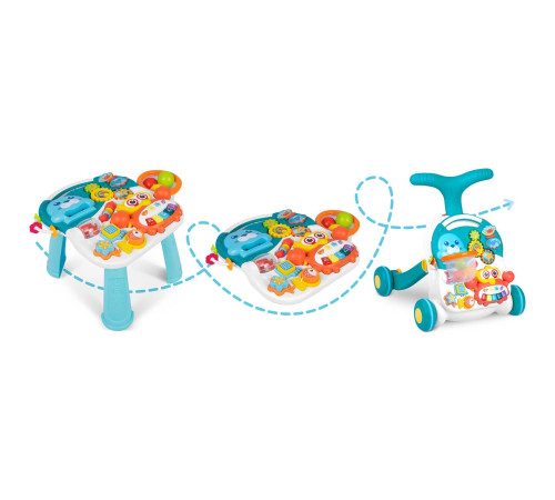 Каталка 3-в-1 інтерактивна Ricokids біло-блакитна Каталка 3-в-1 інтерактивна Ricokids біло-блакитна