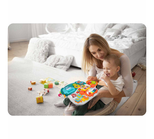 Каталка 3-в-1 інтерактивна Ricokids біло-блакитна Каталка 3-в-1 інтерактивна Ricokids біло-блакитна
