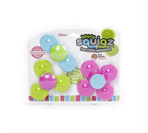 Набір прорізувачів-спінерів із присосками Fat Brain Toys Whirly Squigz 3 шт. (F210ML)