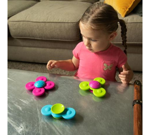 Набір прорізувачів-спінерів із присосками Fat Brain Toys Whirly Squigz 3 шт. (F210ML)