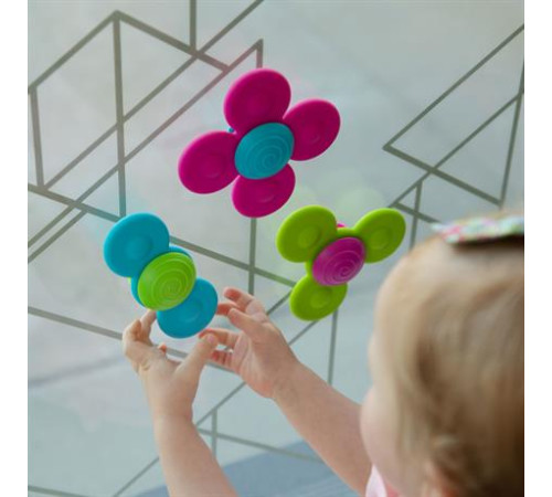 Набір прорізувачів-спінерів із присосками Fat Brain Toys Whirly Squigz 3 шт. (F210ML)