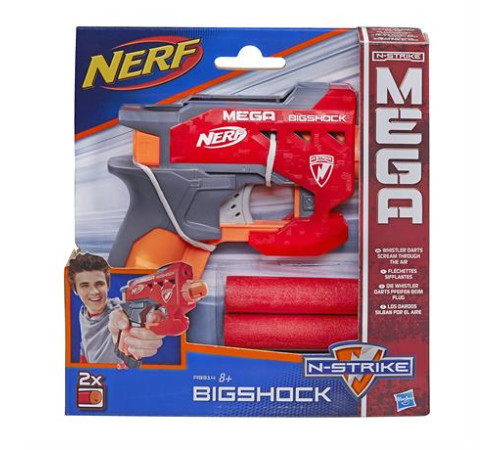 Бластер Nerf Mega Біг-шок 2 стріли (A9314) Бластер Nerf Mega Біг-шок 2 стріли (A9314)