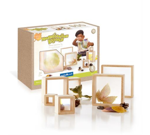 Набір Guidecraft Natural Play Блоки зі збільшувальним склом, 10 шт. (G3018) Набір Guidecraft Natural Play Блоки зі збільшувальним склом, 10 шт. (G3018)