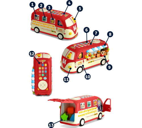 Іграшка інтерактивна Автобус Ricokids Іграшка інтерактивна Автобус Ricokids