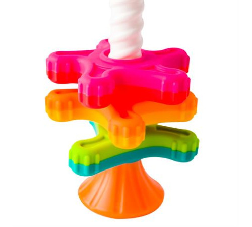 Пірамідка-спінер Fat Brain Toys MiniSpinny тактильна (FA134-1) Пірамідка-спінер Fat Brain Toys MiniSpinny тактильна (FA134-1)