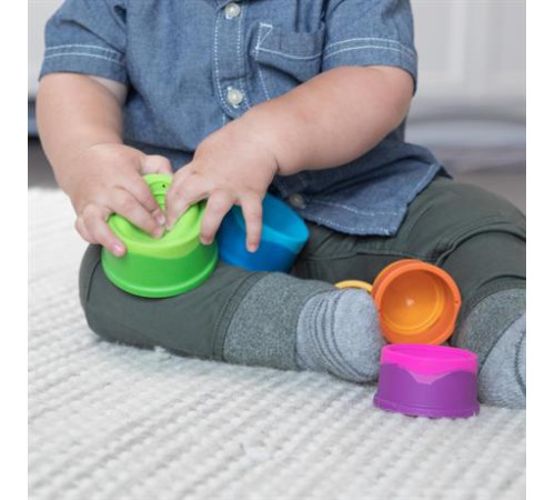 Пірамідка Fat Brain Toys dimpl stack Чашки (F293ML) Пірамідка Fat Brain Toys dimpl stack Чашки (F293ML)