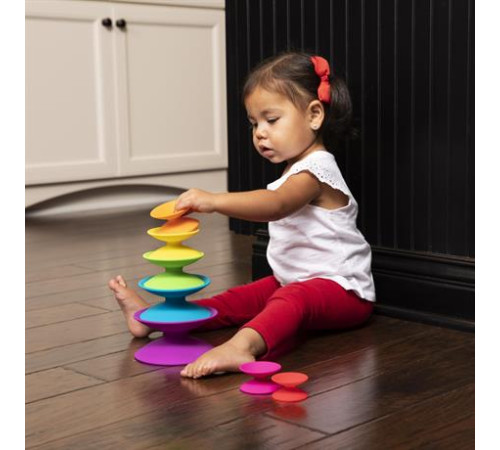 Пірамідка Fat Brain Toys Spoolz Кольорові котушки (FA181-1)