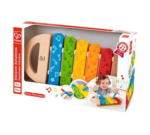 Дерев'яний ксилофон Hape Веселка (E0606) Дерев'яний ксилофон Hape Веселка (E0606)