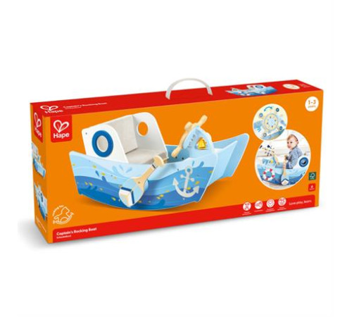 Гойдалка Hape E1214 Капітанський човен, 79 х 36,7 х 31,8 см - різнокольорова