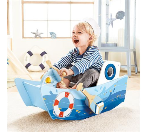Гойдалка Hape E1214 Капітанський човен, 79 х 36,7 х 31,8 см - різнокольорова