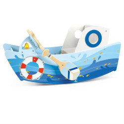 Гойдалка Hape E1214 Капітанський човен, 79 х 36,7 х 31,8 см - різнокольорова