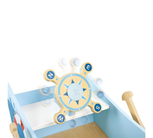 Гойдалка Hape E1214 Капітанський човен, 79 х 36,7 х 31,8 см - різнокольорова