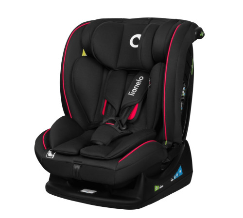 Дитяче автокрісло Lionelo AART I-SIZE 50,5 х 45,5 х 57-75 см - чорно-червоне